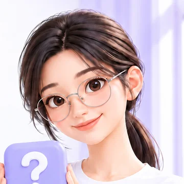 갤럭시 콘텐츠이용료현금화 물음표 상자를 들고 궁금한 점을 묻는 안경 쓴 여성 24시 바로